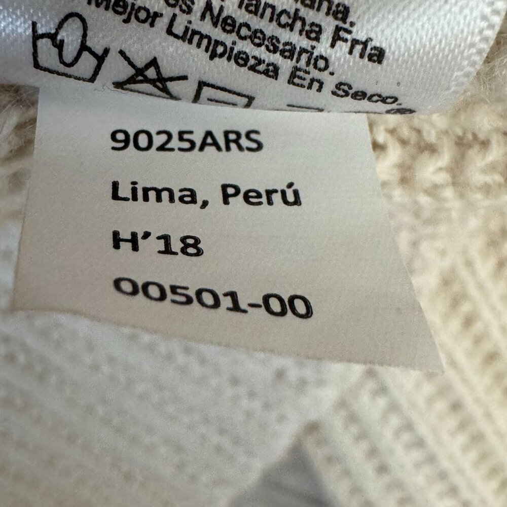 Nation LTD Jude Cream Baby Alpaca Blend Bell Cuff Sleeve Oversized Sweater Small - Picture 12 of 12